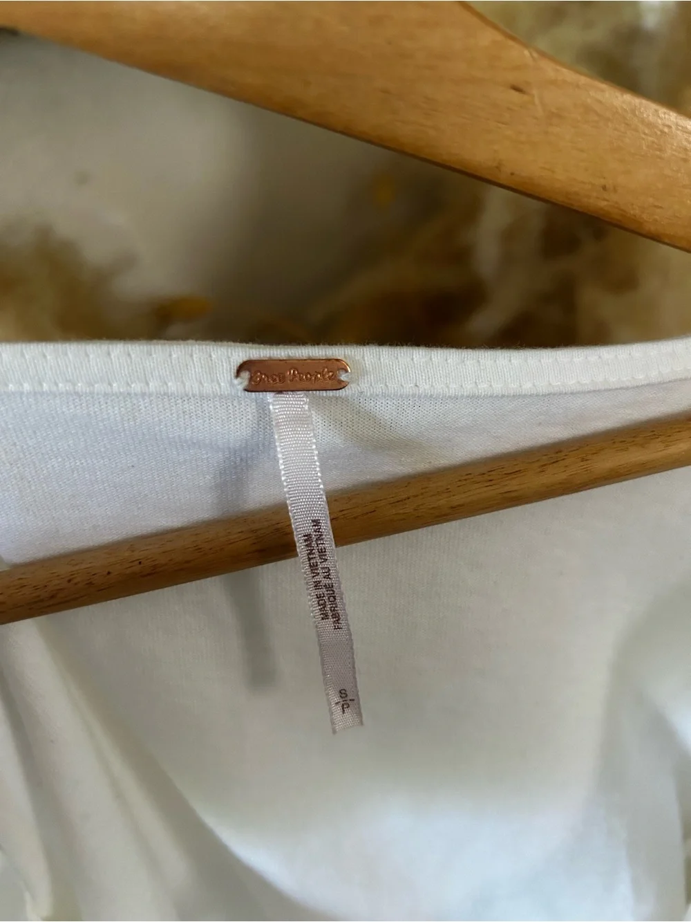 Free People Kitty Tee Ivory Tie Front Puff Sleeve Top Small